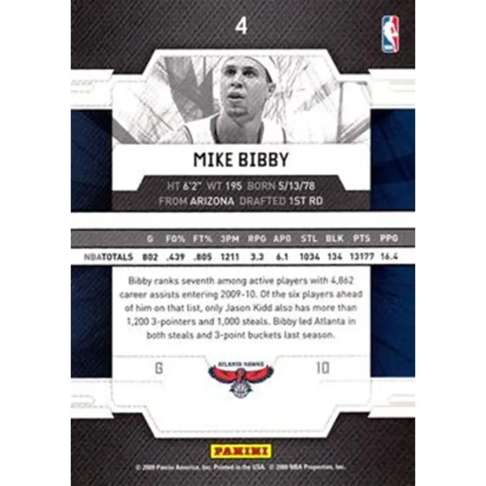 2009 Donruss Elite Basketball Card - #4 Mike Bibby